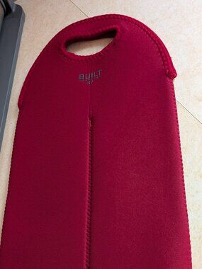 BUILT NY Two Wine Bottle Neoprene Tote in Red